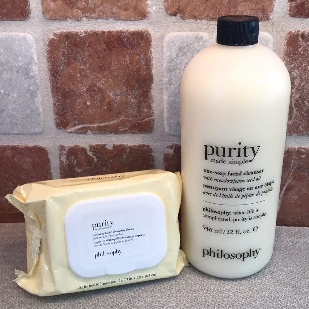 NWOT Philosophy Purity Made Simple Cleanser & cleansing cloths